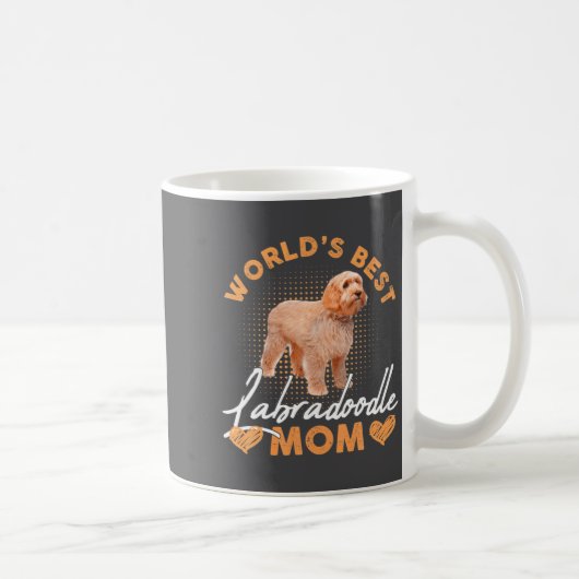 Worlds Labradoodle Mom Dog Funny  Koffiemok (Rechts)