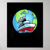 World's Maritime Daddy Ship Seaman Captain Husband Poster (Voorkant)