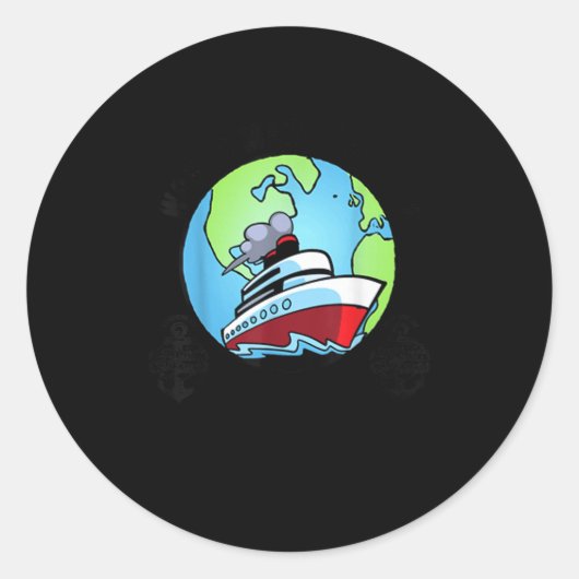 World's Maritime Daddy Ship Seaman Captain Husband Ronde Sticker (Voorkant)