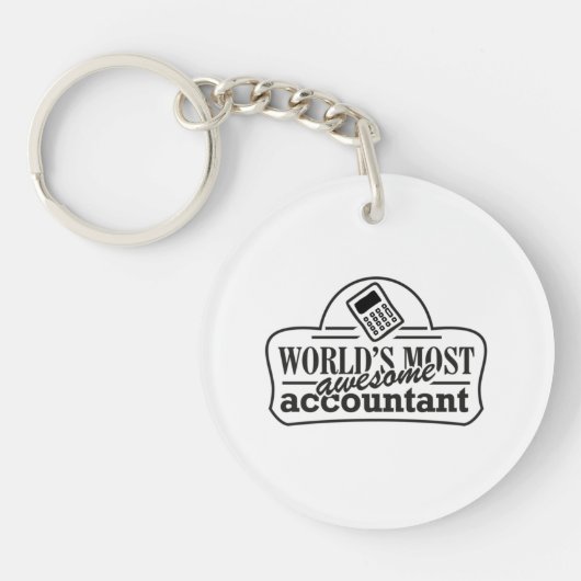 World's Most Awesome Accountant Sleutelhanger (Voorkant)