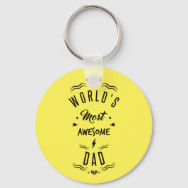 World's most awesome dad sleutelhanger