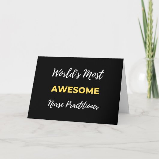 World's Most Awesome Nurse Practitioner Kaart (Voorkant)