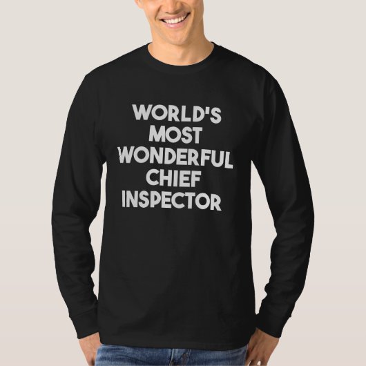 World's Most Wonderful Chief Inspector T-shirt (Voorkant)