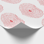 Worlds of Love Heart Wrapping Paper Cadeaupapier (Hoek)