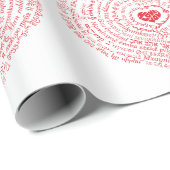 Worlds of Love Heart Wrapping Paper Cadeaupapier (Rol Hoek)