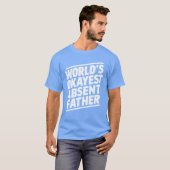 Worlds Okayest Absent Father Sarcastic Quote T-shirt (Voorkant volledig)