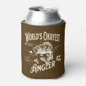 World's Okayest Angler - Funny Fishing Gift  Blikjeskoeler (Blikje Voorkant)