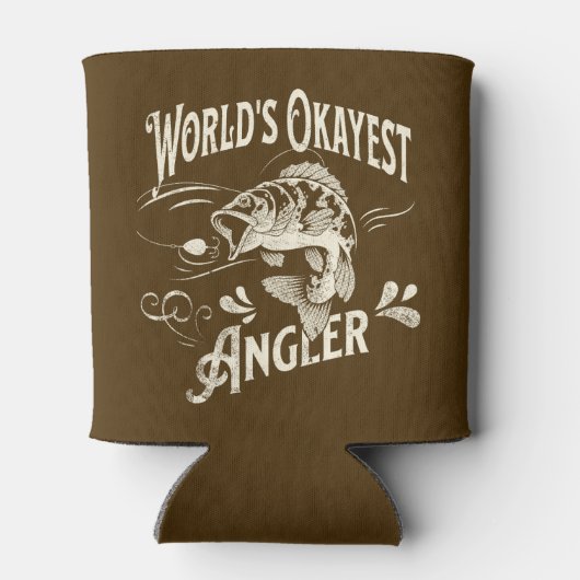World's Okayest Angler - Funny Fishing Gift  Blikjeskoeler (Achterkant)