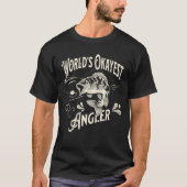 World's Okayest Angler - Funny Fishing Gift  T-shirt (Voorkant)