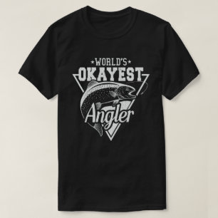 World's Okayest Angler Funny Vist vissers T-shirt