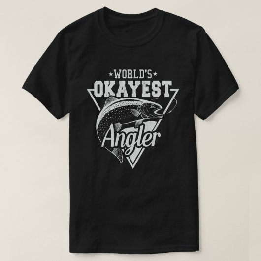 World's Okayest Angler Funny Vist vissers T-shirt (Design voorkant)