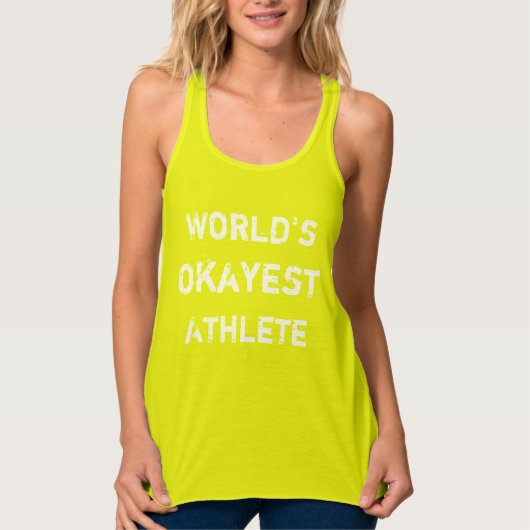 World's Okayest Athlete Tanktop (Voorkant)