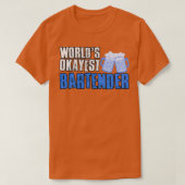 Worlds Okayest Bartender 9 T-shirt (Design voorkant)