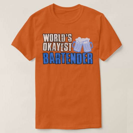 Worlds Okayest Bartender 9 T-shirt (Design voorkant)