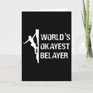 Worlds Okayest Belayer Climbing Hiking Girls Gift  Kaart