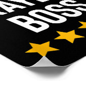 Worlds Okayest Boss Funny Birthday Christmas Gag G Poster (Hoek)