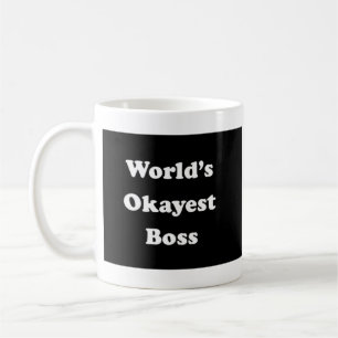 World's Okayest Boss Humoureuze Work Gift Funny Fu Koffiemok
