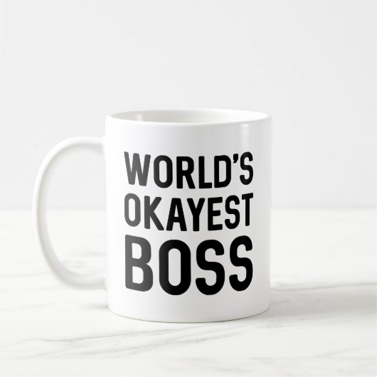 World's Okayest Boss Koffiemok (Links)