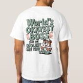 World's Okayest Boss National Boss Day Design T-shirt (Achterkant)