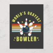 Worlds Okayest Bowler Feestdagenkaart (Voorkant)
