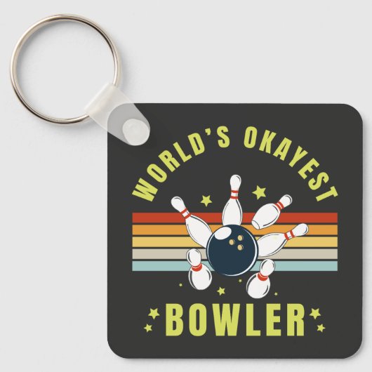 Worlds Okayest Bowler Sleutelhanger (Voorkant)