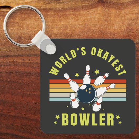 Worlds Okayest Bowler Sleutelhanger (Voorkant)