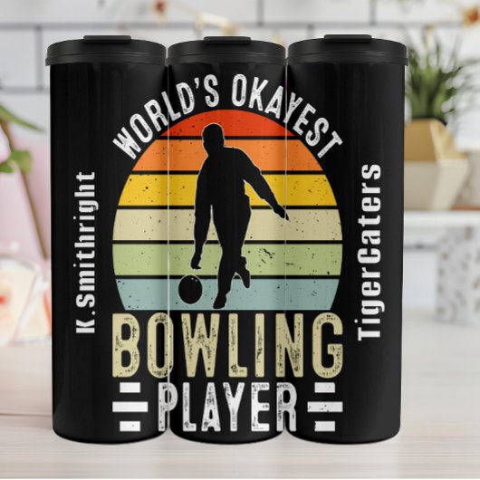 World's Okayest Bowling Player Graphic Thermosbeker