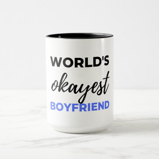 World's Okayest Boyvriend Black Mok (Midden)