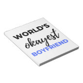 World's Okayest Boyvriend Black Notitieblok (Schuin)