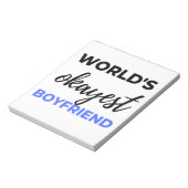 World's Okayest Boyvriend Black Notitieblok (Linkerzijde)