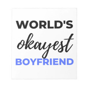 World's Okayest Boyvriend Black Notitieblok