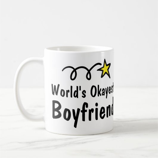 World's Okayest Boyvriend Coffee Mok Gift (Links)