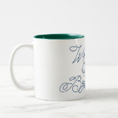 World's Okayest Boyvriend Funny Cute Love Quote Tweekleurige Koffiemok (Links)