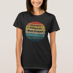 World's Okayest buschauffeur Vintage Zonsondergang T-shirt