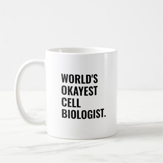 Worlds Okayest Cell Bioloog Koffiemok (Links)