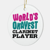World's Okayest Clarinet Player Funny Music Keramisch Ornament (Links)