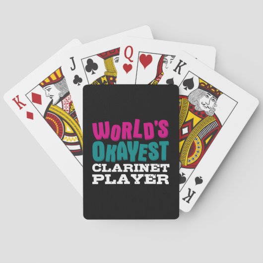 World's Okayest Clarinet Player Pokerkaarten (Achterkant)
