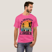 World'S Okayest Climber Climbing Mountain Boulder  T-shirt (Voorkant volledig)