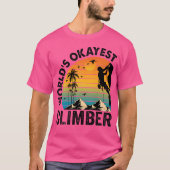 World'S Okayest Climber Climbing Mountain Boulder T-shirt (Voorkant)