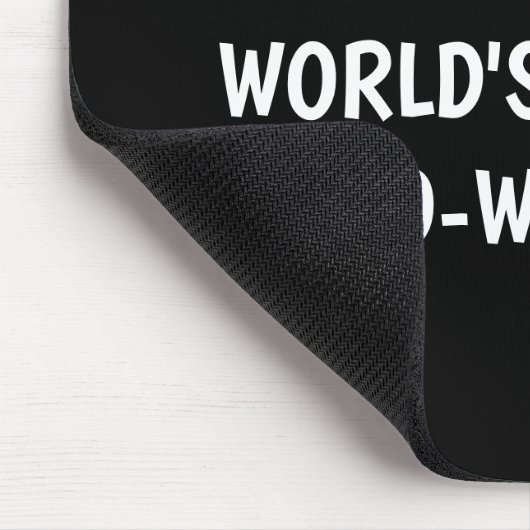 World's Okayest co worker mouse pad Birthday gift Muismat (Hoek)