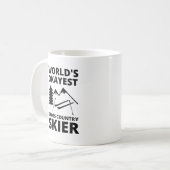 Worlds Okayest Cross Country Skier - Skiing Koffiemok (Voorkant links)
