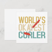 World's Okayest Curler Invitation Kaart (Voorkant / Achterkant)
