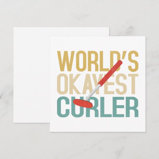 World's Okayest Curler Invitation Kaart (Voorkant / Achterkant)