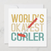 World's Okayest Curler Invitation Kaart (Voorkant)