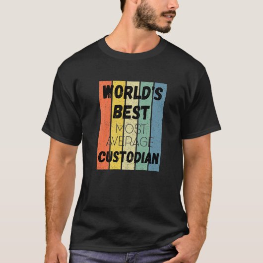 World's Okayest Custodian, Gemiddeld Custodian, Fu T-shirt (Voorkant)