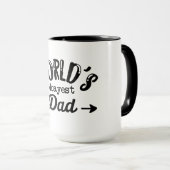 Worlds Okayest Dad Beste vader Vaders Dag Koffie Mok (Voorkant rechts)