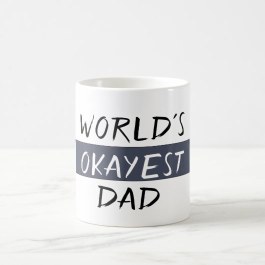 World's Okayest Dad Funny Koffiemok (Center)