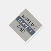 Worlds Okayest Dad Funny Servet (Hoek)