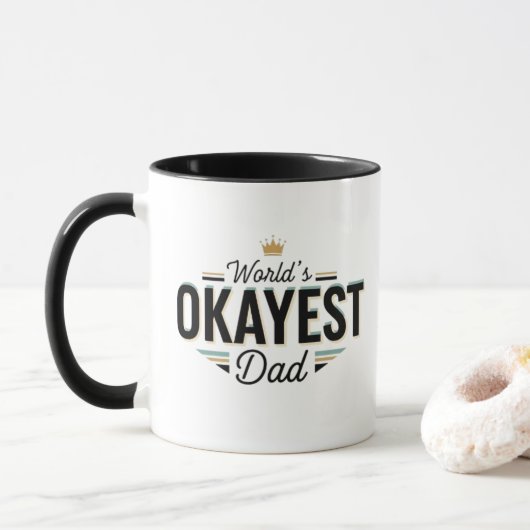 World's Okayest Dad Mok (Met donut)