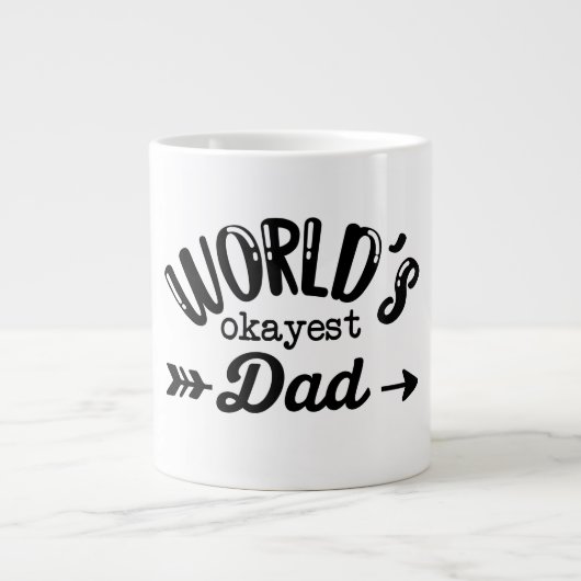 World's Okayest Dad Mok - Funny Giant Coffee Cup (Voorkant)